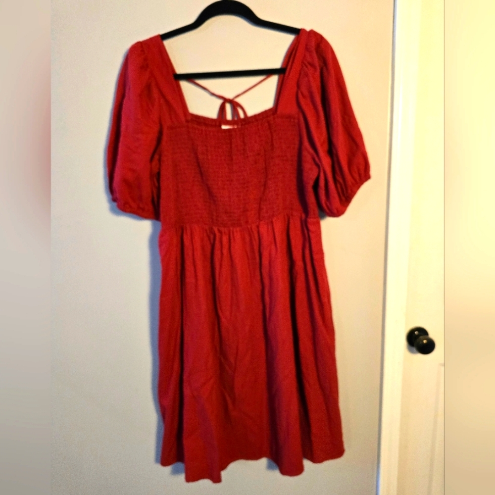 Ava & Viv Ballon Sleeve Dress NWT